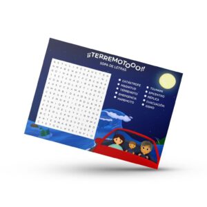 Juego puzzle y sopa de letra ¡¡Terremotoo!!